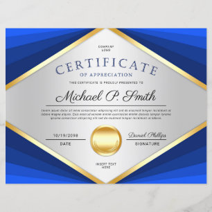 Lámina Certificado profesional de reconocimiento