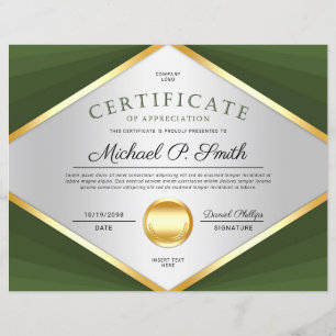 Lámina Certificado profesional de reconocimiento