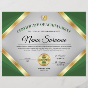 Lámina Certificado Profesional de Reconocimiento de Logro