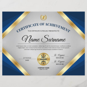 Lámina Certificado Profesional Premio de Logro