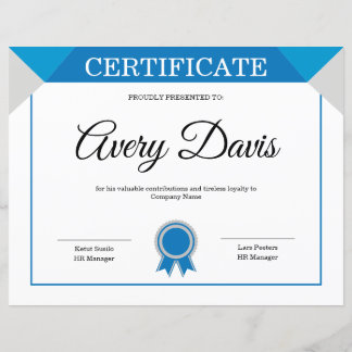 Lámina Certificate of Appreciation Template