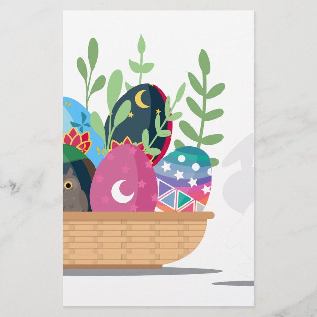 Lámina cesta del conejo de Pascua (Anverso)