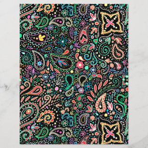 Lámina Chalkboard Doodle scrapbook papel 8.5 x 11