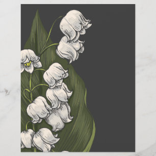 Lámina Chalkboard Lilies Valley Journal Scrapbook Paper