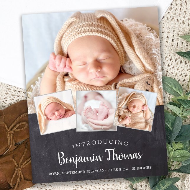 Lámina Chalkboard Presupuestario Bebé 4 Foto Nacimiento G (Subido por el creador)