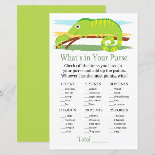 Lámina Chameleon ¿Qué hay en tu juego de bolso?