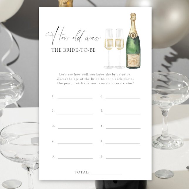 Lámina Champagne - ¿Cuántos años tenía la novia para juga (Subido por el creador)