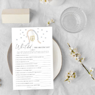 Lámina Champagne - ¿Qué dijo el novio del juego de novias