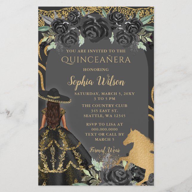 Lámina Charra Quinceañera (Anverso)