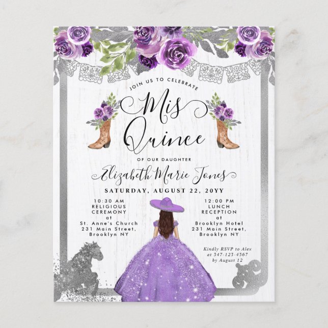 Lámina Charra Quinceanera (Anverso)