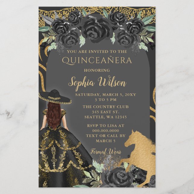 Lámina Charra Quinceañera (Anverso)