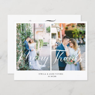 Lámina Cheap Bride & Groom 2 Photos Collage Hand Lettered