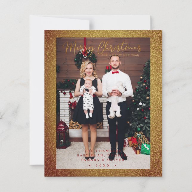 Lámina Cheap Christmas Glitter Fun Photo Family Script (Anverso)