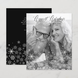 Lámina Cheap Christmas Snowflakes Happiest Holidays Photo
