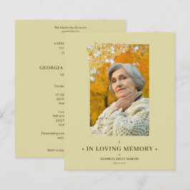 Lámina Cheap Floral Frame Elegant Photo Funeral