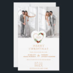 Lámina Cheap Luxury Initials Floral Christmas Heart<br><div class="desc">Cheap Luxury Initials Elegant Floral Christmas Heart 2 Photos Save the Date Holidays Card with Envelope. IMPORTANT NOTICE: This design is part of a collection and has other coordinated elements that you can find in my store. This low cost collection is perfect for a Christmas Wedding on a budget. Please...</div>