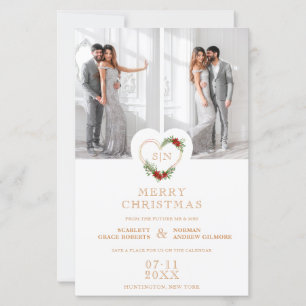 Lámina Cheap Luxury Initials Floral Christmas Heart