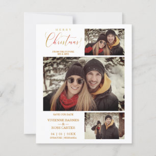 Lámina Cheap Merry Christmas 3 Photos Collage Couple