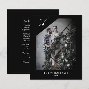 Lámina Cheap Pandemic Modern Black Happy Holidays Photo