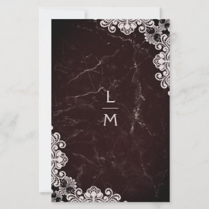 Lámina Cheapest Lace effect Classic Initials Wedding