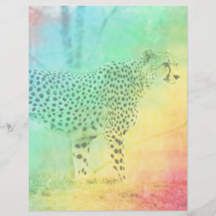 Lámina Cheetah arcoiris