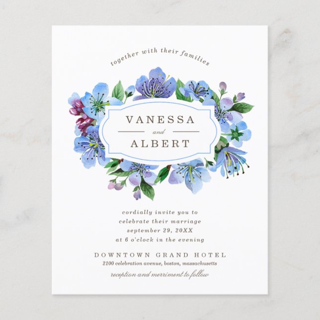 Lámina Cherry Blossom Elegant Frame BUDGET Boda (Anverso)