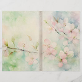 Lámina Cherry Blossom Journal Paper
