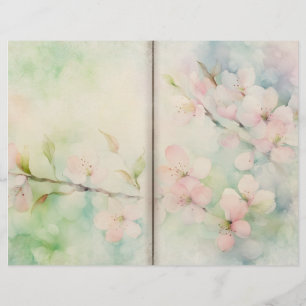 Lámina Cherry Blossom Journal Paper
