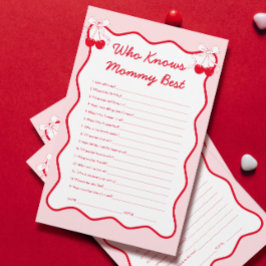 Lámina Cherry On Top Baby Shower Game Who Knmy