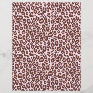 Lámina Chetah Chica Scrapbook Paper de doble cara CH