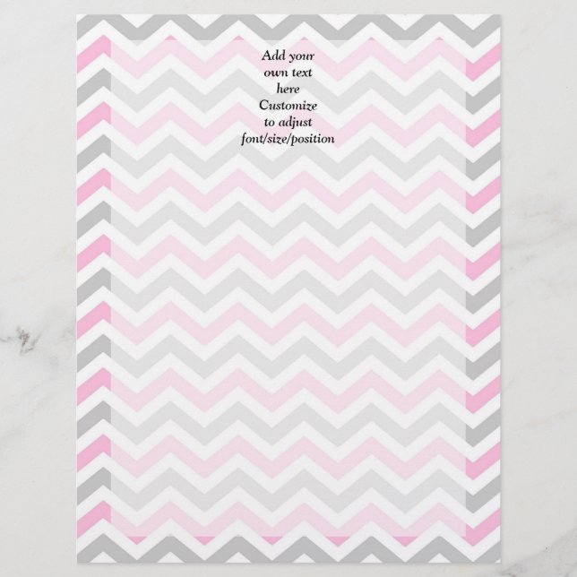 Lámina Chevron rosa y gris (Anverso)