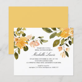 Lámina Chic Amarillo verde floral Boda DUCHA Nupcial