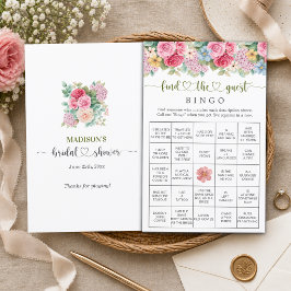 Lámina Chic Floral Encuentra El Juego De Bingo De Invitad