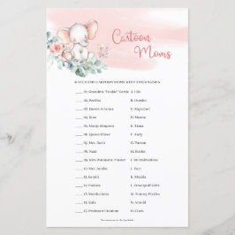 Lámina Chica Baby Elephant Eucalyptus Personalizado