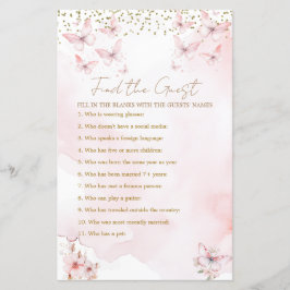 Lámina Chica Baby Shower De Mariposa Rosa Encuentra Al In