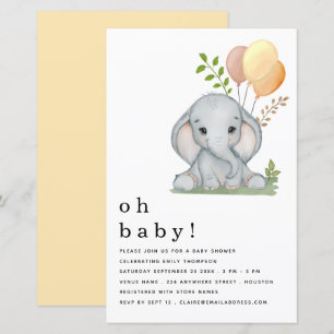 Lámina Chica de Elefante Presupuestario Chico Baby Shower
