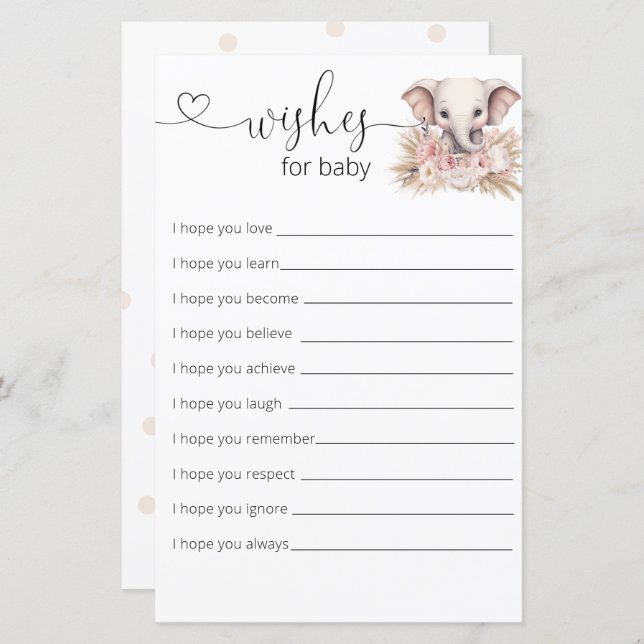 Lámina Chica De Elefante Rosa De Leche Para El Bebé (Anverso / Reverso)