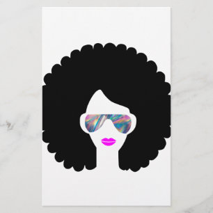 Lámina chica de holograma afro