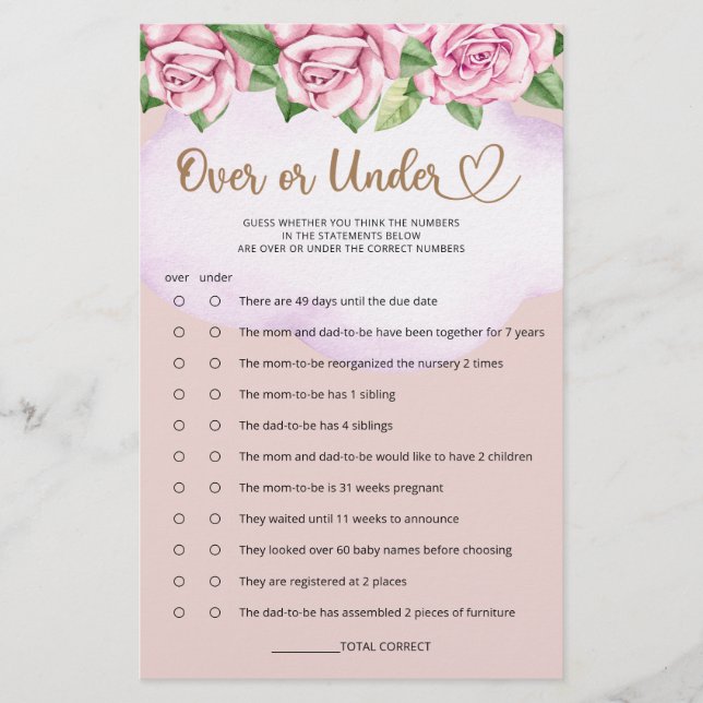 Lámina Chica de oso de peluche con ducha de bebé sobre o  (Anverso)