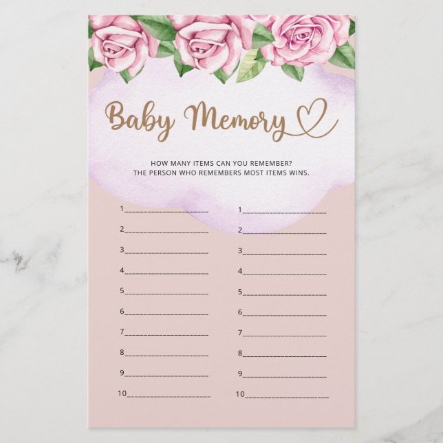 Lámina Chica de oso de peluche ducha bebé Memoria del beb (Anverso)