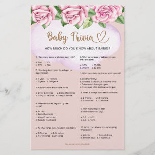 Lámina Chica de oso ducha de bebé Trivia bebé