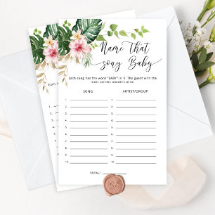 Lámina Chica de palma tropical nombre de ducha esa canció