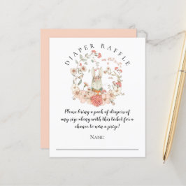 Lámina Chica de presupuesto de Bunny Diaper Raffle Baby S