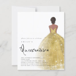 Lámina Chica de traje de oro de presupuesto pelo oscuro Q