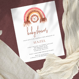 Lámina Chica del león arcoiris del Boho presupuestal Baby