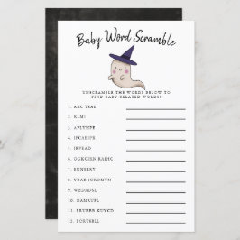 Lámina Chica lindo Ghost Baby Word Scramble Game
