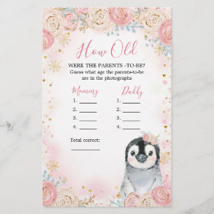 Lámina Chica Penguin Winter Snowflake Cuán Viejos Son Los