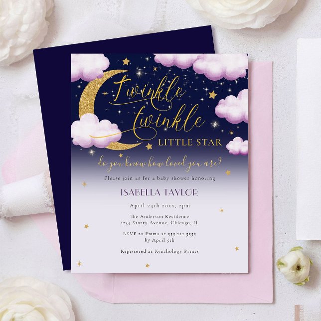 Lámina Chica rosado de estrella pequeña Baby Shower (Subido por el creador)