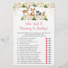 Lámina Chica Woodland Floral Que dijo que era un juego de