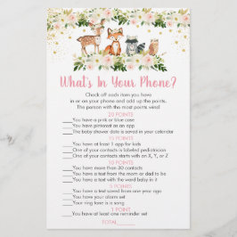 Lámina Chica Woodland Floral Qué hay en tu juego de teléf